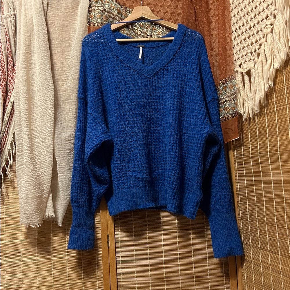 Free People Blue Sweater